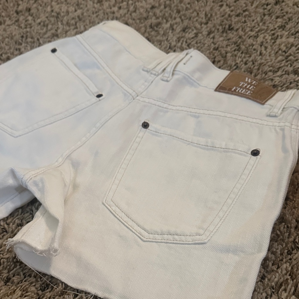 Free People White Jean Shorts - Picture 3 of 3